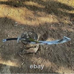 Custom Handmade Carbon Steel Blade Tactical Khopesh Sword Hunting Sword Camping