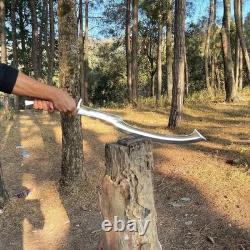 Custom Handmade Carbon Steel Blade Tactical Khopesh Sword Hunting Sword Camping