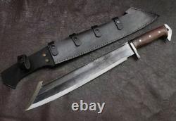 Custom Handmade Carbon Steel Blade Tactical Machete Knife Hunting Knife Camping