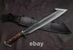 Custom Handmade Carbon Steel Blade Tactical Machete Knife Hunting Knife Camping