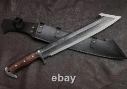 Custom Handmade Carbon Steel Blade Tactical Machete Knife Hunting Knife Camping