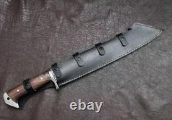 Custom Handmade Carbon Steel Blade Tactical Machete Knife Hunting Knife Camping