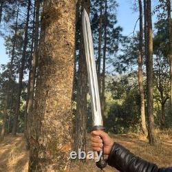 Custom Handmade Carbon Steel Blade Tactical Viking Sword Hunting Sword Camping