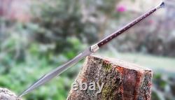 Custom Handmade Carbon Steel Blade Viking Spear Sword Hunting Sword Camping