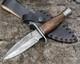 Custom Handmade Forged Damascus Double Edge Dagger Fix Blade Knife + Sheath