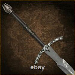 Custom Handmade Forged Witchking Sword With Genuine Leather Sheath