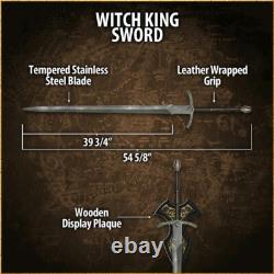 Custom Handmade Forged Witchking Sword With Genuine Leather Sheath