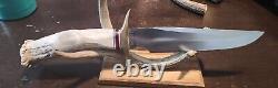 Custom Handmade Hunting Knife Deer Stag Antler /crown U. S Seller -nice Knife