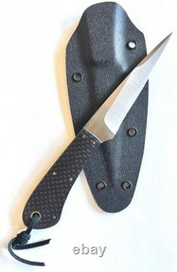 Custom Handmade Neck Knife Small Paw Carbon Fiber Scales Kydex by Sal Ascolese