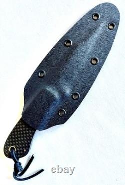 Custom Handmade Neck Knife Small Paw Carbon Fiber Scales Kydex by Sal Ascolese