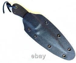 Custom Handmade Neck Knife Small Paw Carbon Fiber Scales Kydex by Sal Ascolese
