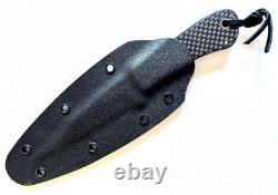 Custom Handmade Neck Knife Small Paw Carbon Fiber Scales Kydex by Sal Ascolese