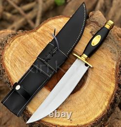 Custom Handmade Searless Jim Bowie D2 Steel Bowie Hunting Knife Resin Handle