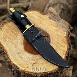 Custom Handmade Searless Jim Bowie D2 Steel Bowie Hunting Knife Resin Handle
