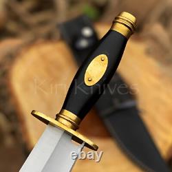 Custom Handmade Searless Jim Bowie D2 Steel Bowie Hunting Knife Resin Handle