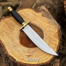 Custom Handmade Searless Jim Bowie D2 Steel Bowie Hunting Knife Resin Handle
