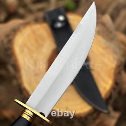 Custom Handmade Searless Jim Bowie D2 Steel Bowie Hunting Knife Resin Handle