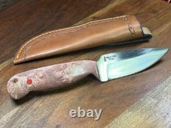 Custom Handmade USA Billy Van Texas Fixed Blade + Diomedes Leather Sheath