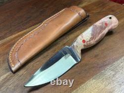 Custom Handmade USA Billy Van Texas Fixed Blade + Diomedes Leather Sheath