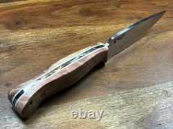 Custom Handmade USA Billy Van Texas Fixed Blade + Diomedes Leather Sheath