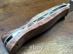 Custom Handmade USA Billy Van Texas Fixed Blade + Diomedes Leather Sheath