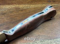 Custom Handmade USA Billy Van Texas Fixed Blade + Diomedes Leather Sheath