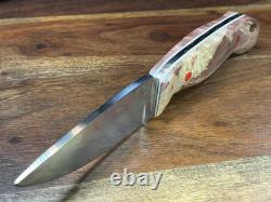 Custom Handmade USA Billy Van Texas Fixed Blade + Diomedes Leather Sheath