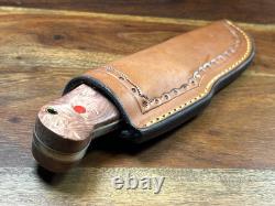 Custom Handmade USA Billy Van Texas Fixed Blade + Diomedes Leather Sheath