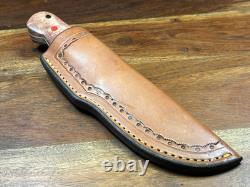 Custom Handmade USA Billy Van Texas Fixed Blade + Diomedes Leather Sheath