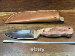 Custom Handmade USA Billy Van Texas Fixed Blade + Diomedes Leather Sheath