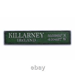 Custom Ireland Gift, Wall Decor Rustic Handmade Distressed Wood