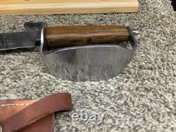 Custom Iron Wood D-Guard Bowie USA Nicholson Rasp File Knife By Ray Richards