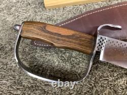 Custom Iron Wood D-Guard Bowie USA Nicholson Rasp File Knife By Ray Richards
