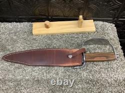 Custom Iron Wood D-Guard Bowie USA Nicholson Rasp File Knife By Ray Richards