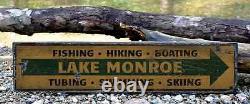 Custom Lake House Fishing Boating Sign -Rustic Hand Made Vintage Wood
