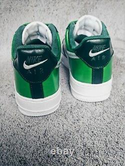 Custom Nike Air Force 1s Emerald Grey Silver Premium GOAT Laces Mens Womens Sz