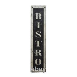 Custom Vertical Bistro Sign Rustic Hand Made Distressed Wooden