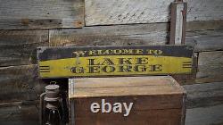 Custom Welcome To Lake House Sign Rustic Hand Made Vintage Wooden