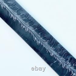 Custom made damascus steel billet bar knife making supply san mai feather