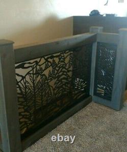 Custom privacy screen Metal art USA made staircase insert Handmade interior art