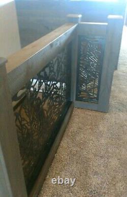 Custom privacy screen Metal art USA made staircase insert Handmade interior art