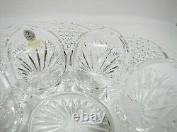 Cut Crystal Footed Center Bowl 9 Rare Vintage Fenton Hand Made in the USA