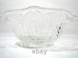 Cut Crystal Footed Center Bowl 9 Rare Vintage Fenton Hand Made in the USA