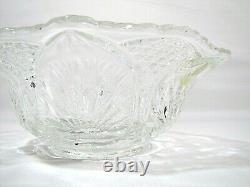 Cut Crystal Footed Center Bowl 9 Rare Vintage Fenton Hand Made in the USA