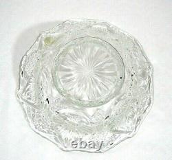Cut Crystal Footed Center Bowl 9 Rare Vintage Fenton Hand Made in the USA