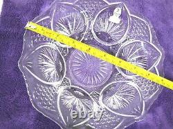 Cut Crystal Footed Center Bowl 9 Rare Vintage Fenton Hand Made in the USA