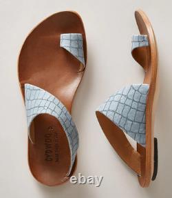 Cydwoq Hillary Sandal Leather Hand Made In USA Blue Pattern Color