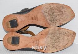 Cydwoq Penta Hand Made in USA Mary Jane Pewter Leather Shoes Womens Sz 37.5