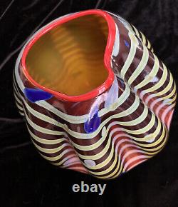 Dale Chihuly Glass Original Signed Cinnamon Macchia Glass 2001