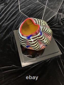 Dale Chihuly Glass Original Signed Cinnamon Macchia Glass 2001